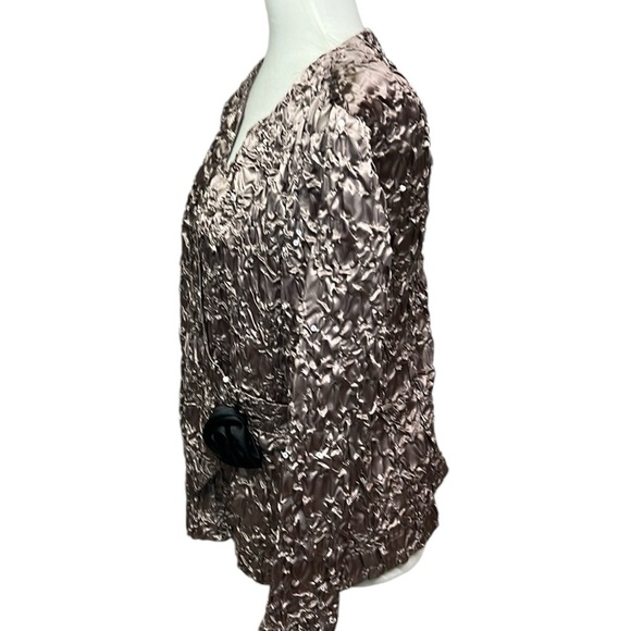 Cachet Crinkled Sequin Blouse - Picture 2 of 4